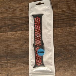 Black and red 42/44 mm Apple Watch band
